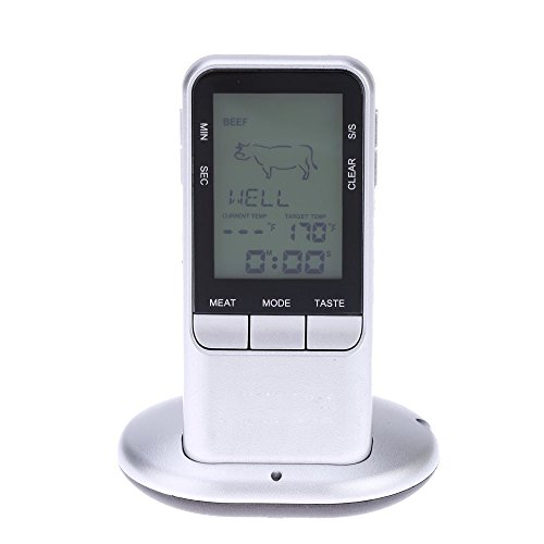 Gazechimp Drahtlose Digital Ofenthermometer Grill Fleisch Thermometer Messen mit Sonde , Transmitter - 4