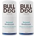 BULLDOG SKINCARE - Peppermint and Eucalyptus Roll On Natural Deodorant For Men 75 ml (Pack of 2)