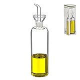 Medidas: 6.5x6.5x26.5 cm Dcasa - Aceitera de cristal antigoteo 500 ml en caja