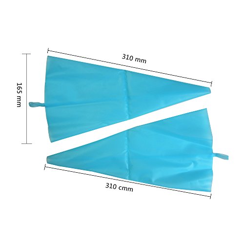 IDEALEBEN Garniertüllen Set mit 24 Stücke Garniertülle und 2 Spritzbeutel Spritztüllen aus Edelstahl Geeignet für Torten, Kuchen, Bäckerei，Keksen, Plätzchen usw. - 5