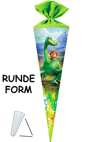 Schultüte – “ Arlo & Spot – der gute Dinosaurier “ – 22 / 35 / 50 / 70 / 85 cm – Zuckertüte ALLE Größen – mit / ohne Kunststoff Spitze – für Mädchen & Jungen – Dino – Dinos / Urzeit – the good Dinosaur – Film – Saurier - 4