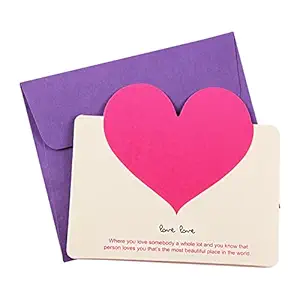 Aoccy Love Card Anniversary Card I Love You Card Greeting Card Thank You Card with Envelope for Christmas Birthday Engagement Wedding Valentine's Day Holiday Party Supplies