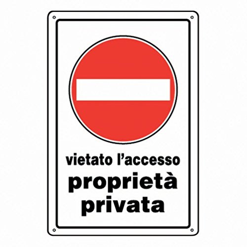 Preisvergleich Produktbild 'IRPot – 3 x Schilder "Zutritt PRIVATE PROPERTY' Signage Blechschild