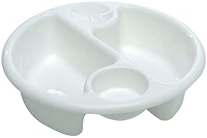 The Neat Nursery Co. Top 'n' Tail Cicular Wash Bowl, 957 White, 0.25 kg 5055378200892