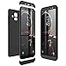 Produktbild CE-Link Kompatibel mit Samsung Galaxy A6 2018 Hülle Hardcase 3 in 1 Handyhülle 360 Grad Schutz Ultra Dünn Slim Hard Hartschale Grad Full Body Case Cover Hart PC Bumper - Schwarz