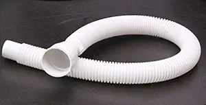 SBD 5 Pcs Bathroom/Kitchen Sink Flexible PVC Waste Pipe Drain Hose/Outlet Tube Connector Basin Downcomer, White