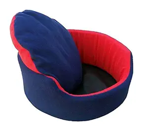 Fluffy's Luxurious Soft Red-Blue Dog/Cat Bed Both Side(Export Quality) (S)