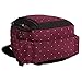 LCY Perfect Pockets Backpack Baby Changing Bag Wine Dots
