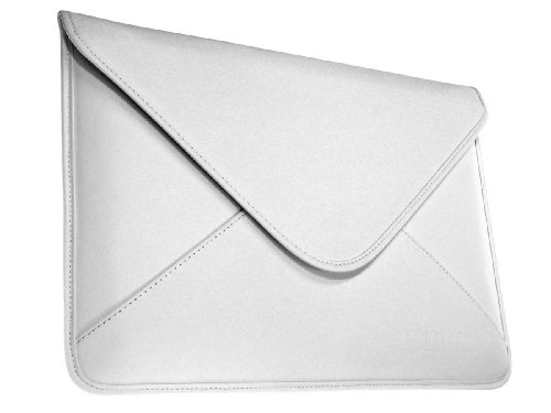 COOL BANANAS Envelope Tasche, Hülle in klassischer Brief-Form aus Kunstleder für das Apple MacBook Pro 13, Retina und MacBook Air 13 Zoll – Farbe Weiß - 3