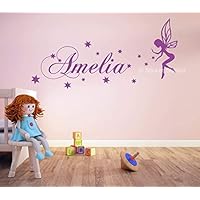 Hadas y Estrellas Chicas Personalizado Nombre Mural Pegatina de Pared