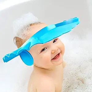 BHRAKUTI Adjustable Safe Soft Bathing Baby Shower Hair Wash Cap For Children Bath Protection Eyes And Ear bath Cap Baby New Eye Protector Hat for Born Infants babies Boys Girls (Multicolor)