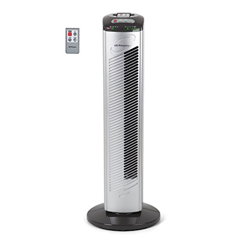 Orbegozo TWM 0975 Turmventilator (42 W, 3 Geschwindigkeiten, programmierbar, Fernbedienung),Schwarz/Grau
