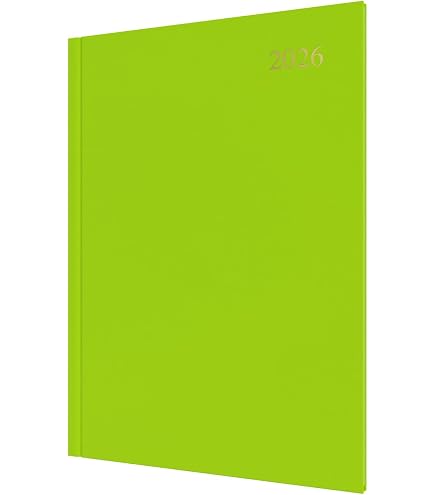 Agenda Semainier Collins 2026 A4 – Couverture Rigide Jaune – 12 Mois, Vue Semaine, Pages Notes