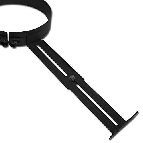 Rohrhalter Halter Ofenrohr Rauchrohr 120 mm Schwarz Halterung - 2