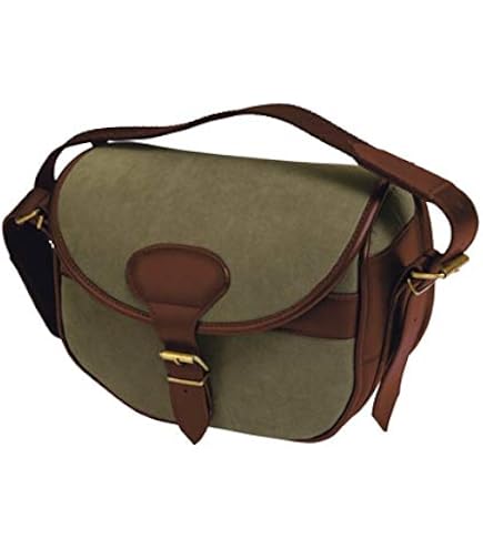 Handmade Brown Leather Shooting Cartridge Bag – Satchel Style, Holds 100+ Rounds, Shooting Sport