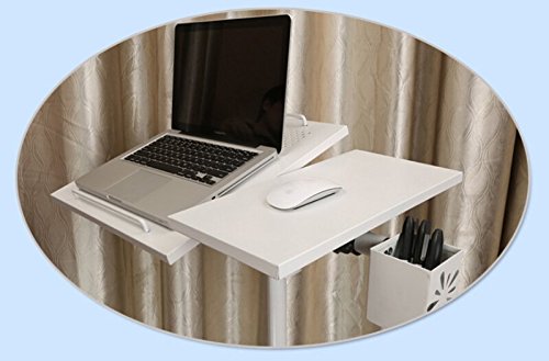Ergonomisch Einstellbar Laptoptisch Tragbar Sofatisch Beistelltisch mit Lüfter (weiß) - 5