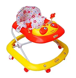 eHomeKart Musical Baby Walker - Crystal Activity Walkers for Kids with Music, Light and Adjustable Height - for Boys and Girls - Suitable Age 9 Months + (Red)