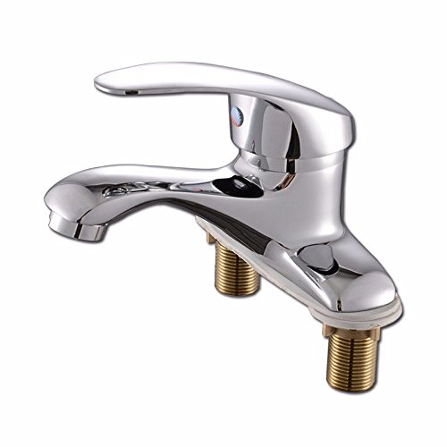 Preisvergleich Produktbild MMYNL Waschtischarmatur Mischbatterie Waschbeckenarmatur Badarmatur Waschtischmischer Bad Wascbecken Armatur Heiß und kalt Kupfer Doppel Loch Drei-Loch Waschbecken waschen Wate Badezimmer Waschtischarmaturen