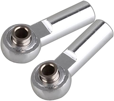Yiguo 2pcs Aluminum Alloy M4 Link Rod End Ball Joint for RC 1:8 & 1:10 Model Car Upgrade Parts D10040 Silver