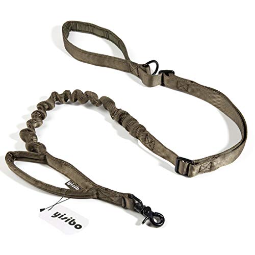 yisibo Correa De Puenting Ajustable TáCtica del Perro, Cuerda De Plomo RáPida del Entrenamiento del Lanzamiento RáPido del NilóN con La Manija De Control (Verde)