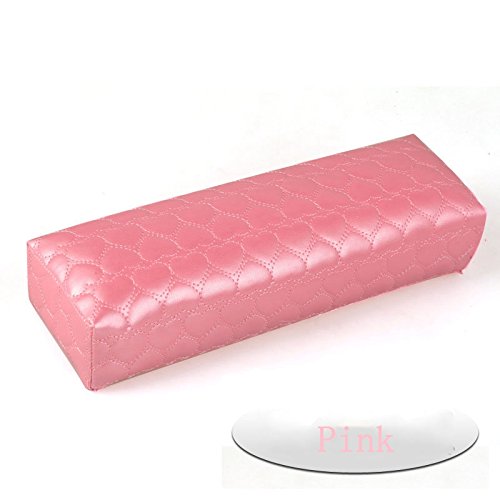 Teenxful Luxury PU Leather Soft Hand Rest Cushion Pillow Nail Art Design Manicure Care Treatment Salon Tool Pink
