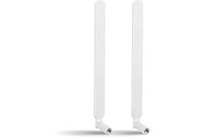Nelawya 4G LTE/5G Sub-6 Antenna, 8dbi Wide Band 600-3980Mhz Omni Directional Antenna with SMA Male Connector for CPE Router,Mobile Hotspot,Wireless Range Extender,Cellular Trail Cameras White(2 Pack)）