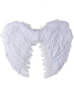 P'tit Clown Ailes d'Ange en plumes blanches 40cm by PtitC