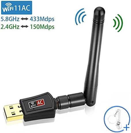 Metalbay USB Wifi Adapter, 600Mbps Dual Band (2.4G / 150Mbps + 5G / 433Mbps) Wireless USB Wifi Adapter with External 802.11n/g/b/a/ac Antenna