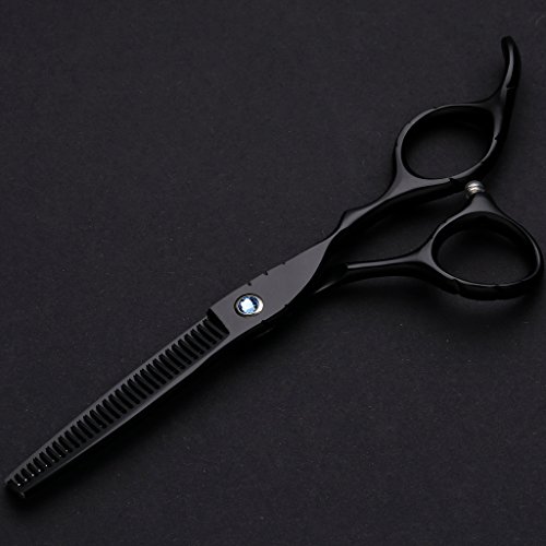 UWILD®Professionell Haarschere Friseurschere Set Professionell Haarscheren Set Friseur Scheren Set 6 Zoll 17,5 cm mit (2-er Set) Umfassen Taschen und Kamm (Black) - 3