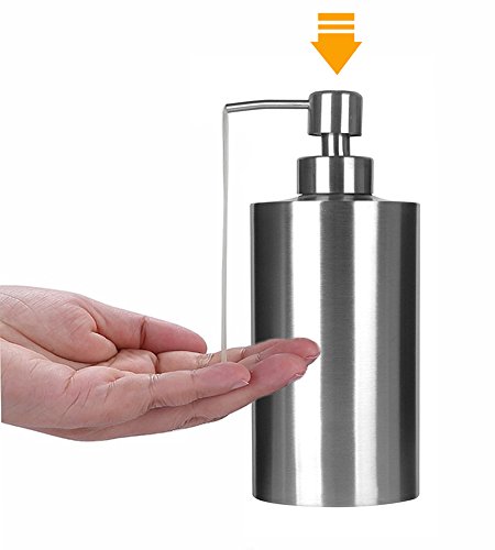 Preisvergleich Produktbild Newthinking Flüssigseifenspender mit Edelstahlpumpe, geeignet für Flüssigseife, ätherische Öle und Lotionen für Küche und Bad
