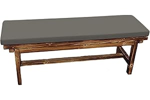 BANGDON Waterproof Garden Bench Cushion 100cm with 40D High Density Sponge 2/3 Seater Bench Seat Cushion Pad 120cm for Patio Furniture Swing Chair(Dark Grey, 160*40*5cm)