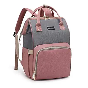 Motherly Stylish Babies Diaper Bags for Mothers - Premium Version (Grey Pink)