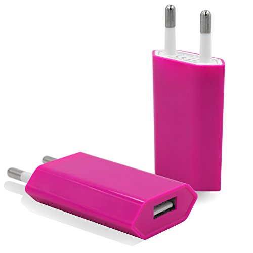 Original COVERLOUNGE – 2in1 Ladeset mit Micro USB Kabel / Datenkabel / Ladekabel [3m] & Slim Netzteil USB universal Adapter [1.0A] für alle Samsung Smartphones mit Micro USB Anschluss | Farbe: pink | Länge: 3 Meter / 3m - 3