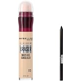Maybelline New York Instant Anti Age Eraser Kapatıcı - 00 Ivory &amp; Maybelline Tattoo Mini Jel G&ouml;z Kalemi Hediyeli