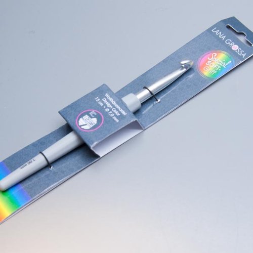 LANA GROSSA Häkelnadel Design mit Soft-Griff, Stärke 7.0 – Grau - 2