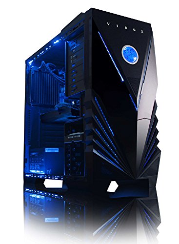 VIBOX Sirius 43 Gaming PC – 4,2GHz AMD 8-Core Prozessor, GTX 1080, leistungsfähig, Wassergekühlter Desktop Gamer Computer mit Spielgutschein, Windows 10, Blau Innenbeleuchtung, lebenslange Garantie* (3,3GHz (4,2GHz Turbo) Superschneller AMD FX 8300 Octa-Core Prozessor CPU, Nvidia GeForce GTX 1080 8GB Grafikkarte, 32GB Team Elite 1600MHz RAM, 1TB HDD Festplatte, Thermaltake CPU Wasserkühler, 600W 85+ Netzteil, Vibox blaues Gehäuse, AM3+ Mainboard) - 2