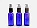 3 x 50ml Blue Glass Aromatherapy Bottle with BLACK treatment pump/lotion pump. Top quality empty blue glass bottle suitable for Aromatherapy, Art, Crafts, First Aid, Travel Size Bottle for Beauty Gels, Serums and Lotions