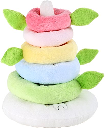 'Small foot by Legler - apilables Torre arco iris"Lotta tejido suave de peluche, dominan en colores pastel, los sentidos del bebé y los SCHULT la motricidad fina