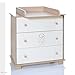 Baby Changing Chest Bear - Nursery Furniture Changer Unit With 3 Drawers - Baby Changing Table removeable