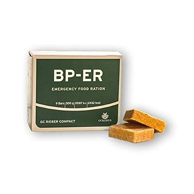 Lebenskraft Emergency Food, Nourriture d'urgence BP ER Elite, unité de 500 grammes Nourriture Longue durée pour Le Plein air, Le Camping et Les Situations de Crise (sans BPA et Halal)