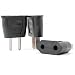 Produktbild Neuftech 3x Reiseadapter Netzstecker DE Euro-Buchse auf USA US-Stecker 2pin - Schwarz (nicht für alle deutschen Stecker)