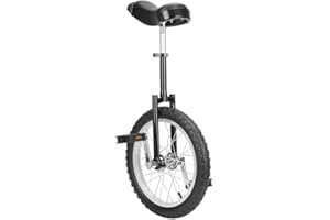 uyoyous Unicycle 16 Inch Unicycle for Adults Children Beginners and Professionals Unisex Black