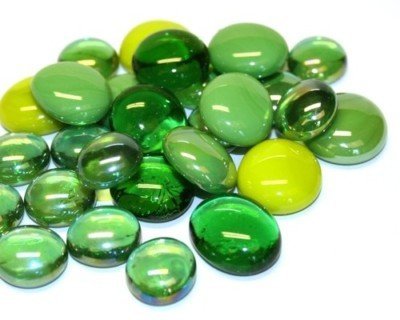 Glas Mosaik Fliesen Nuggets grün mix abgerundet Gems