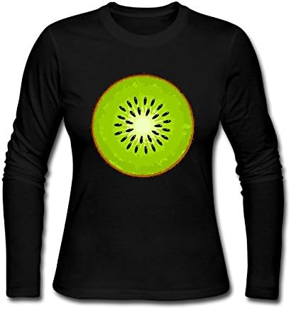 HappySL Kiwifruit Women's Soft Long Sleeve Round Neck Pullover Sweatshirt Pullover Shirt Tops