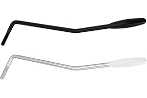 ECSiNG Brazo de trémolo roscado de 5 mm para guitarra, palanca de trémolo, barra Whammy de aleación de zinc, brazo vibrato para guitarra eléctrica ST (negro y plateado)
