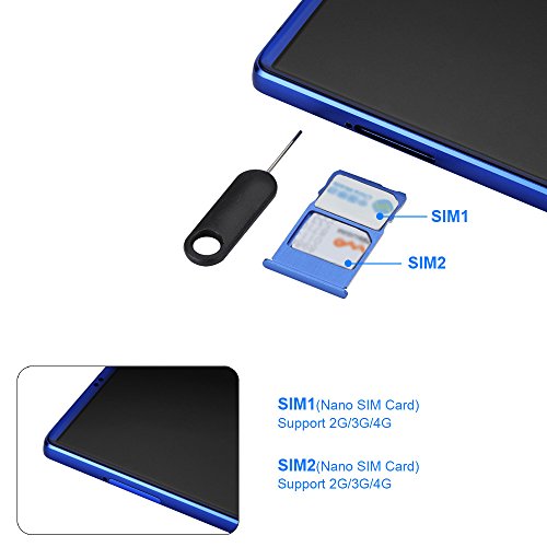 Elephone S8- 4G Smartphone ohne Vertrag, 6.0 Zoll, Android 7.1.1, Deca-Core Helio X25 CPU Mali T880 2.5GHz , 4GB RAM 64GB ROM, 4000mAh, Fingerabdruckerkennung, Dual Kamera, Dual SIM (Blau)