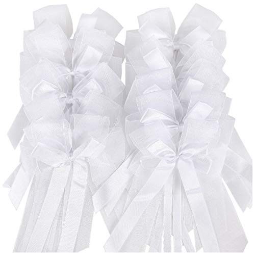 SurePromise One Stop Solution for Sourcing 057 - Lote de 10 Lazos Tipo Mariposa y Tul para Decorar Coche de Boda