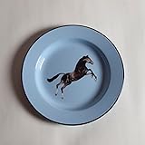 Piatto In Metallo Smaltato "Toiletpaper" Ø Cm.26 - Cavallo