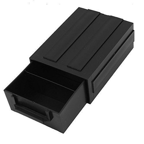 Preisvergleich Produktbild Schwarz Kunststoff 3 Compartments Anti statische ESD IC Component Schubbox