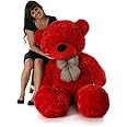 AVSHUB Soft Toy Teddy Bear 6 Feet for Girl Lovable Huggable Teddy Bear | Plushie Soft Toys for Kids | Plush Soft Toys for Baby Boys and Girls Kids - Teddy | Birthday & Valentine Gift (Red)